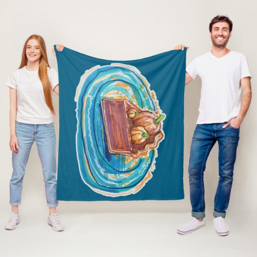 Pumpkin Pie Slice Fleece Deken (In situ)