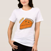 Pumpkin Pie Slice met zonnebloem ogen Tri-Blend Shirt (Voorkant)