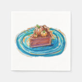 Pumpkin Pie Slice Servet (Voorkant)