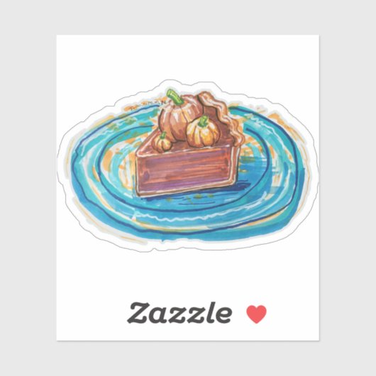 Pumpkin Pie Slice Sticker (Vel)