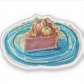 Pumpkin Pie Slice Sticker (Voorkant)