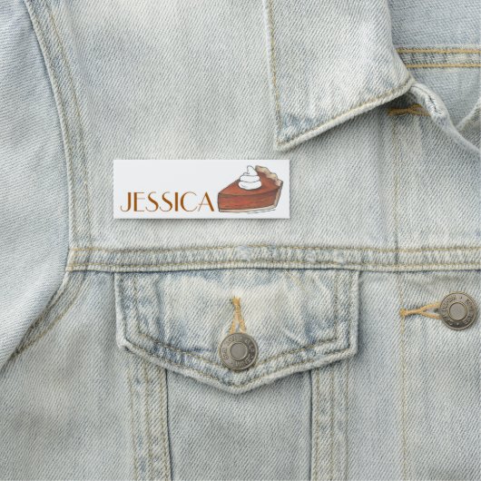 Pumpkin Pie Slice Thanksgiving Bakkergebak Naamplaatje (In situ)