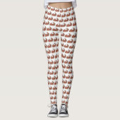 Pumpkin Pie Slice Thanksgiving Dessert Bakkerij Vo Leggings (Voorkant)