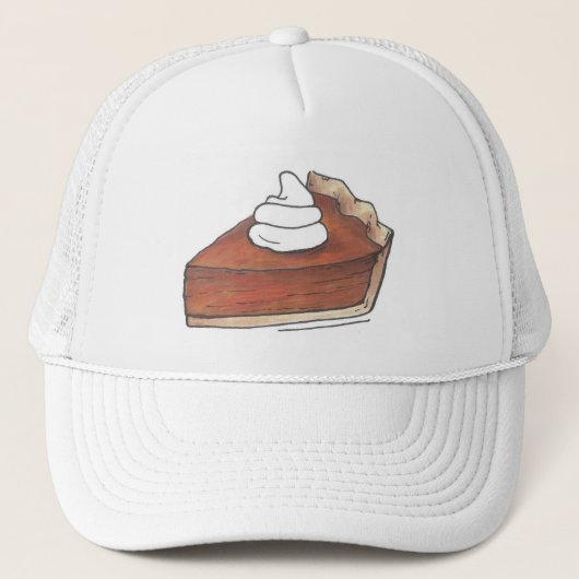 Pumpkin Pie Slice Thanksgiving Dessert Bakkerij Vo Trucker Pet (Voorkant)