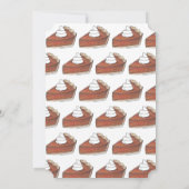 Pumpkin Pie Slice Thanksgiving Dinner Party Kaart (Achterkant)