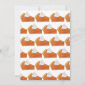 Pumpkin Pie Slice Thanksgiving Dinner Party Kaart (Achterkant)