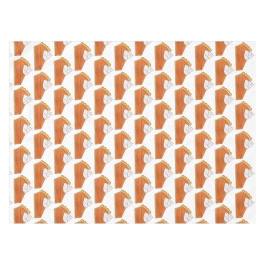 Pumpkin Pie Slice Thanksgiving Dinner Party Tafelkleed (Voorkant (Horizontaal))