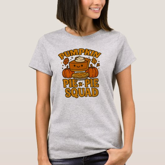 Pumpkin Pie Squad Thanksgiving T-shirt (Voorkant)