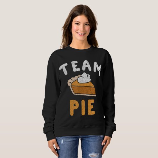 Pumpkin Pie Team Pie Day Thanksgiving Squad Group Trui (Voorkant volledig)