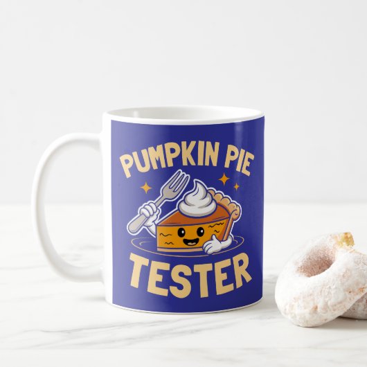 Pumpkin Pie Tester Thanksgiving Koffiemok (Met donut)