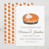 Pumpkin Pie Thankful Thanksgiving Dinner Family Kaart (Voorkant / Achterkant)