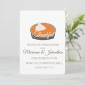 Pumpkin Pie Thankful Thanksgiving Dinner Family Kaart (Staand voorkant)