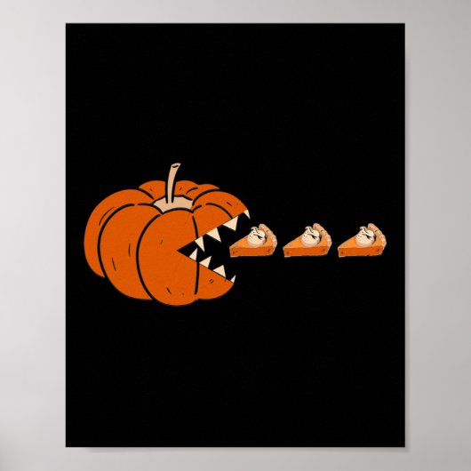 Pumpkin Pie Thanksgiving Dag Plezier Herfst Herfst Poster (Voorkant)