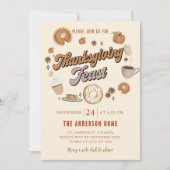 Pumpkin Pie Thanksgiving Diner Friendsgiving Kaart (Voorkant)