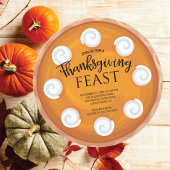 Pumpkin Pie Thanksgiving Dinner Feast Kaart
