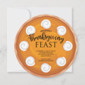 Pumpkin Pie Thanksgiving Dinner Feast Kaart (Voorkant)
