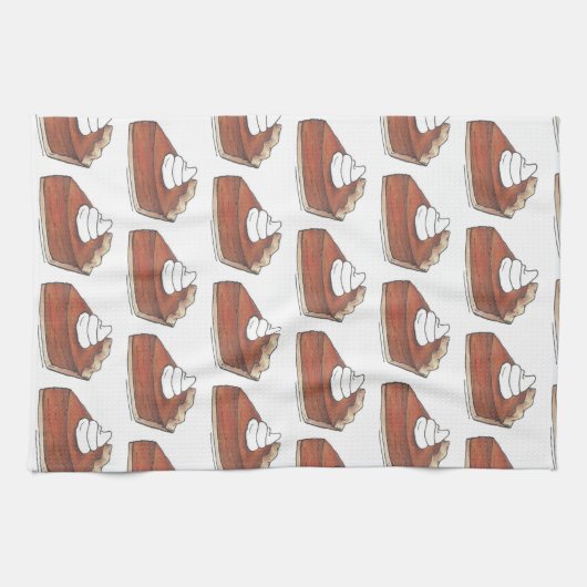 Pumpkin Pie Thanksgiving Dinner Holiday Gift Theedoek (Horizontaal)