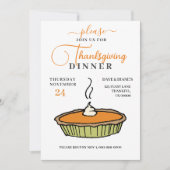 Pumpkin Pie, Thanksgiving Dinner Kaart (Voorkant)