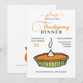 Pumpkin Pie, Thanksgiving Dinner Kaart (Voorkant / Achterkant)