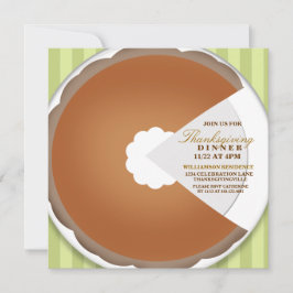 Pumpkin Pie Thanksgiving - Inbeluitnodiging Kaart