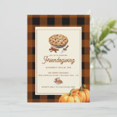 Pumpkin Pie | Uitnodigingen voor Thanksgivingen (Staand voorkant)