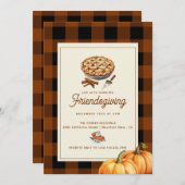 Pumpkin Pie | Uitnodigingen voor Thanksgivingen (Voorkant / Achterkant)