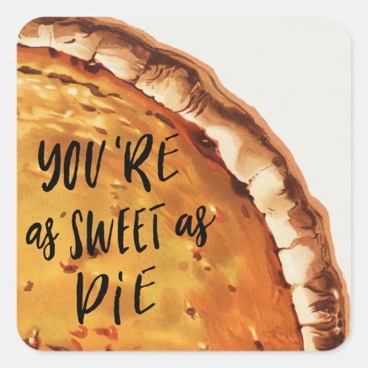 Pumpkin Pie Vierkante Sticker (Voorkant)