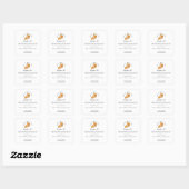 Pumpkin Pie Watercolor Rustic Bakery Ingredient Vierkante Sticker (Vel)