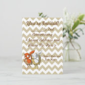 Pumpkin Pie/White en Gold Reptilian Bird Joint Kaart (Staand voorkant)