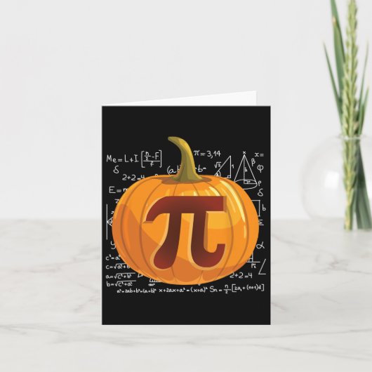 Pumpkin Pie Wiskunde Fun Halloween Thanksgiving Pi Kaart (Voorkant)