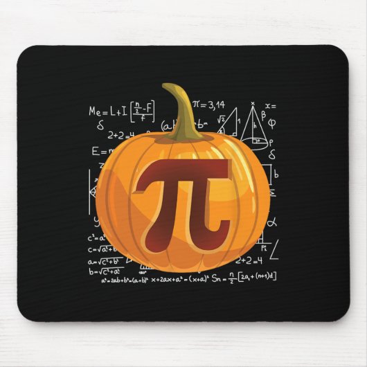 Pumpkin Pie Wiskunde Fun Halloween Thanksgiving Pi Muismat (Voorkant)