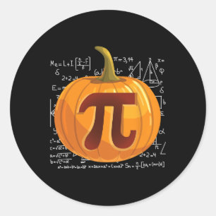 Pumpkin Pie Wiskunde Fun Halloween Thanksgiving Pi Ronde Sticker