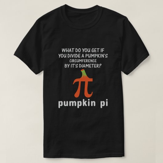 Pumpkin Pie Wiskunde Funny Halloween Pi Day Costum T-shirt (Design voorkant)