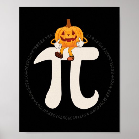 Pumpkin Pie Wiskunde Funny Halloween Poster (Voorkant)