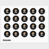 Pumpkin Pie Wiskunde Funny Halloween Ronde Sticker (Vel)
