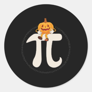 Pumpkin Pie Wiskunde Funny Halloween Ronde Sticker