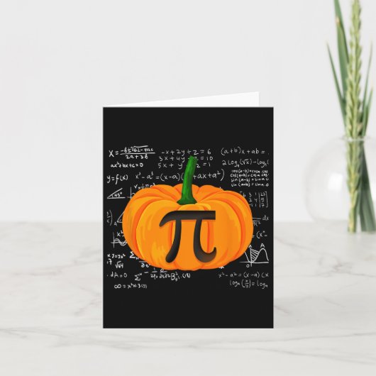Pumpkin Pie Wiskunde Funny Halloween Thanksgiving Kaart (Voorkant)