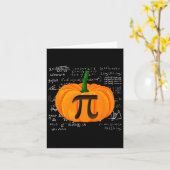 Pumpkin Pie Wiskunde Funny Halloween Thanksgiving Kaart (Gele Bloem)
