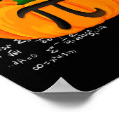 Pumpkin Pie Wiskunde Funny Halloween Thanksgiving Poster (Hoek)