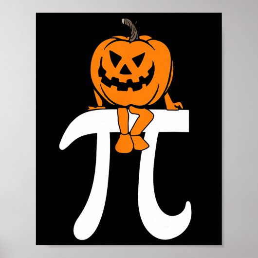 Pumpkin Pie Wiskunde Funny Halloween Thanksgiving Poster (Voorkant)