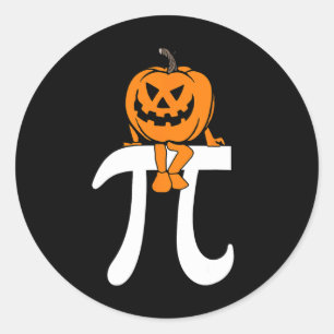 Pumpkin Pie Wiskunde Funny Halloween Thanksgiving  Ronde Sticker