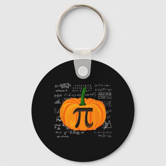 Pumpkin Pie Wiskunde Funny Halloween Thanksgiving  Sleutelhanger (Voorkant)