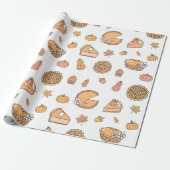 Pumpkin Pie Wrapping Paper Cadeaupapier (Uitgerold)