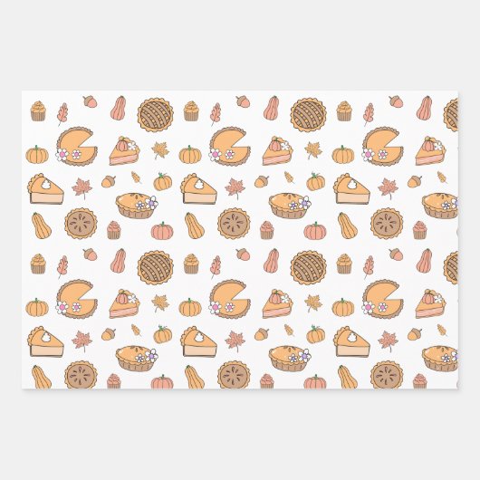 Pumpkin Pie Wrapping Paper Sheets (Voorkant 2)