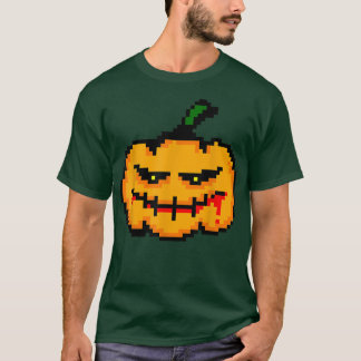 Pumpkin Piel Art Lazy Halloween Costume Cool Gamin T-shirt