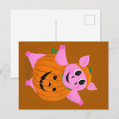 Pumpkin Pig Briefkaart (Voorkant / Achterkant)