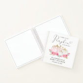 Pumpkin Pink Floral Baby Girl Showboek Notitieboek (Binnen)