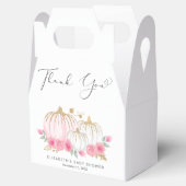 Pumpkin Pink Floral Baby Girl Shower Bedankdoosjes (Geopend)