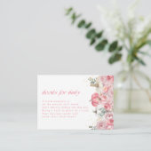 Pumpkin Pink Floral Baby Shower Books for Baby Informatiekaartje (Staand voorkant)