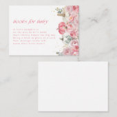 Pumpkin Pink Floral Baby Shower Books for Baby Informatiekaartje (Voorkant / Achterkant)